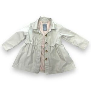 Tahari Girl's Trench Coat Beige Tan - Size 12M